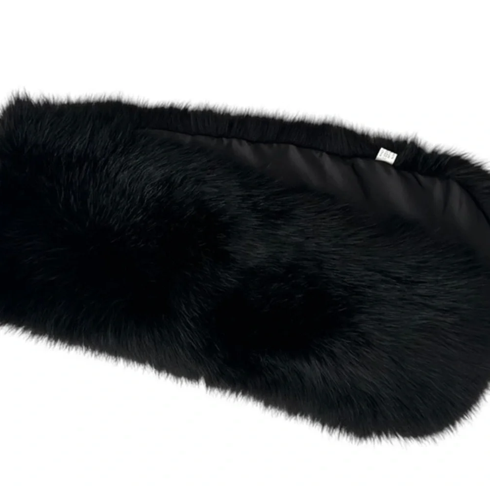 Faux Black Fur Shoulder Sash